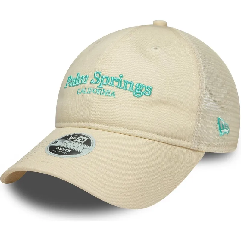 bezowa-regulowana-czapka-trucker-dla-kobiet-9twenty-city-z-palm-springs-miasta-i-plaze-new-era