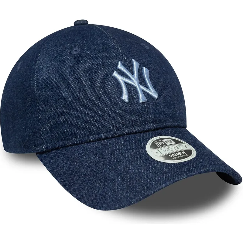 regulowana-granatowa-czapka-z-daszkiem-dla-kobiet-9twenty-denim-new-york-yankees-mlb-new-era