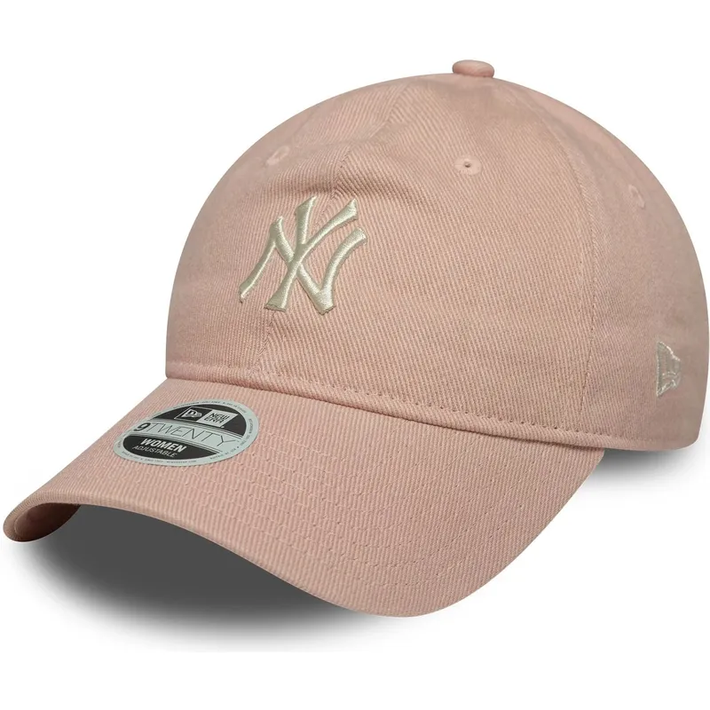 cappellino-rosa-regolabile-da-donna-9twenty-dye-denim-dei-new-york-yankees-mlb-di-new-era
