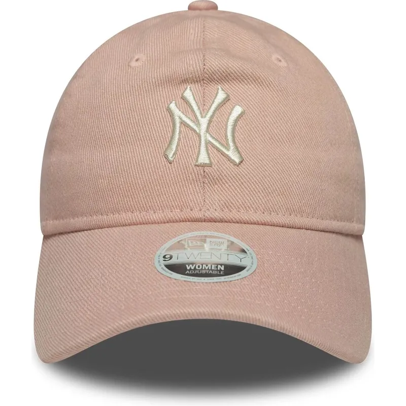 justerbar-rosa-bojd-keps-for-kvinnor-9twenty-dye-denim-new-york-yankees-mlb-fran-new-era