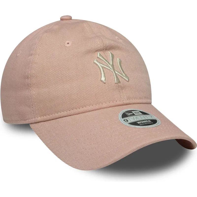 justerbar-rosa-bojd-keps-for-kvinnor-9twenty-dye-denim-new-york-yankees-mlb-fran-new-era