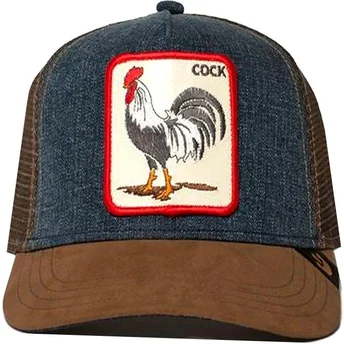 gorra-trucker-brazowa-i-denim-kogut-big-strut-od-goorin-bros