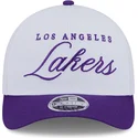 weiss-violette-snapback-kappe-9forty-m-crown-draft-2025-der-los-angeles-lakers-nba-von-new-era