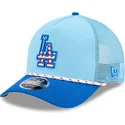 blaue-trucker-kappe-9forty-m-crown-a-frame-4th-july-der-los-angeles-dodgers-mlb-von-new-era