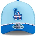 blaue-trucker-kappe-9forty-m-crown-a-frame-4th-july-der-los-angeles-dodgers-mlb-von-new-era