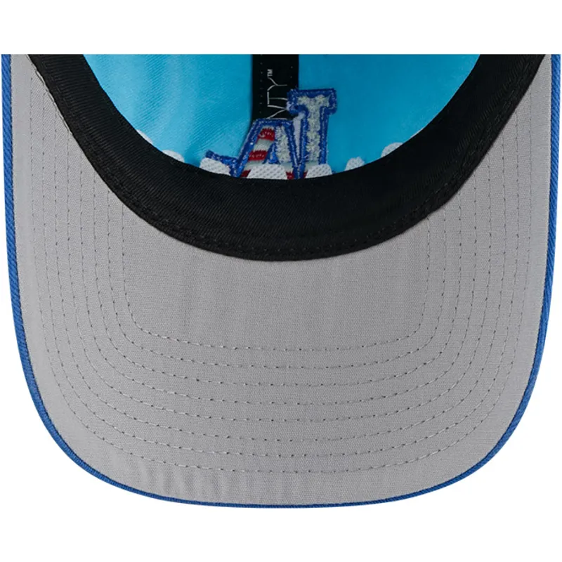 blaue-verstellbare-curved-cap-9twenty-4th-july-der-los-angeles-dodgers-mlb-von-new-era