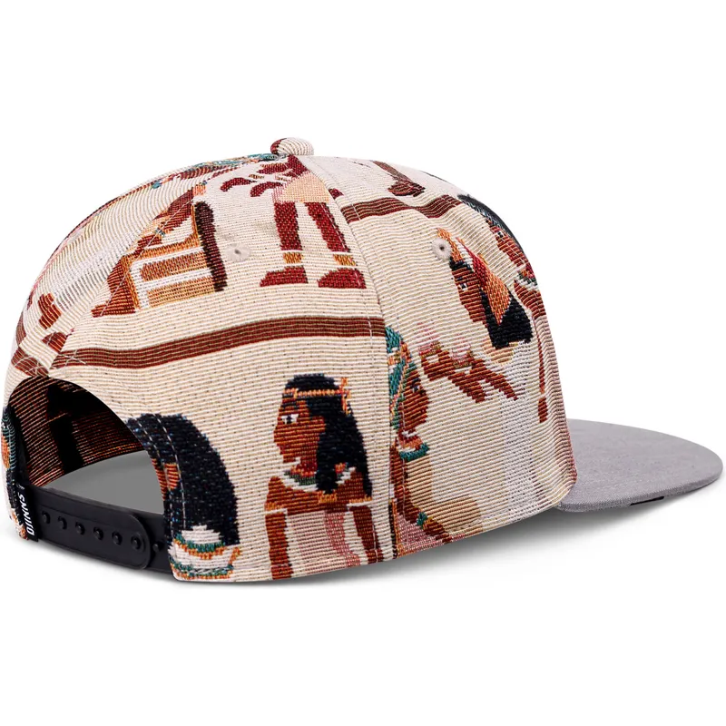 snapback-beige-e-grigio-con-visiera-piatta-tutanch-linen-di-djinns