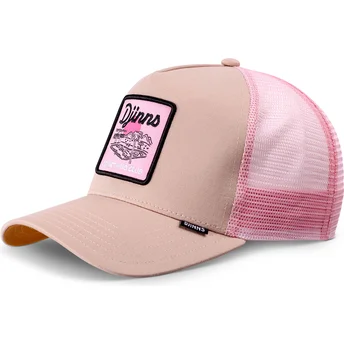 Casquette trucker beige et rose Do Nothing Club HFT DNC Pool Djinns