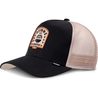 Gorra trucker negra y beige HFT Lazy Sunday de Djinns