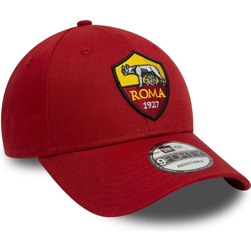 rote-verstellbare-curved-cap-9forty-core-der-associazione-sportiva-roma-serie-a-von-new-era