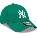 zielona-regulowana-czapka-z-daszkiem-dla-kobiet-9forty-league-essential-new-york-yankees-mlb-new-era