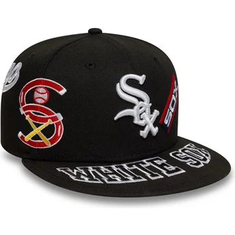 Czarna, dopasowana czapka z daszkiem 59FIFTY All Over Chicago White Sox MLB od New Era