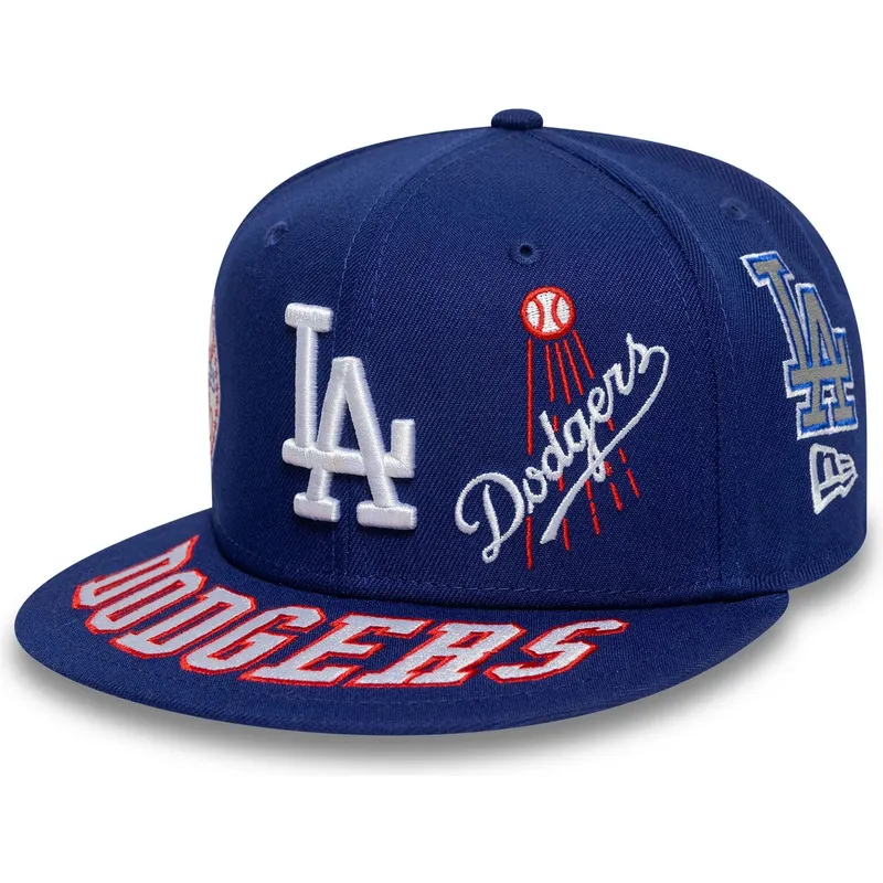 flache-blaue-angepasste-59fifty-all-over-kappe-der-los-angeles-dodgers-mlb-von-new-era