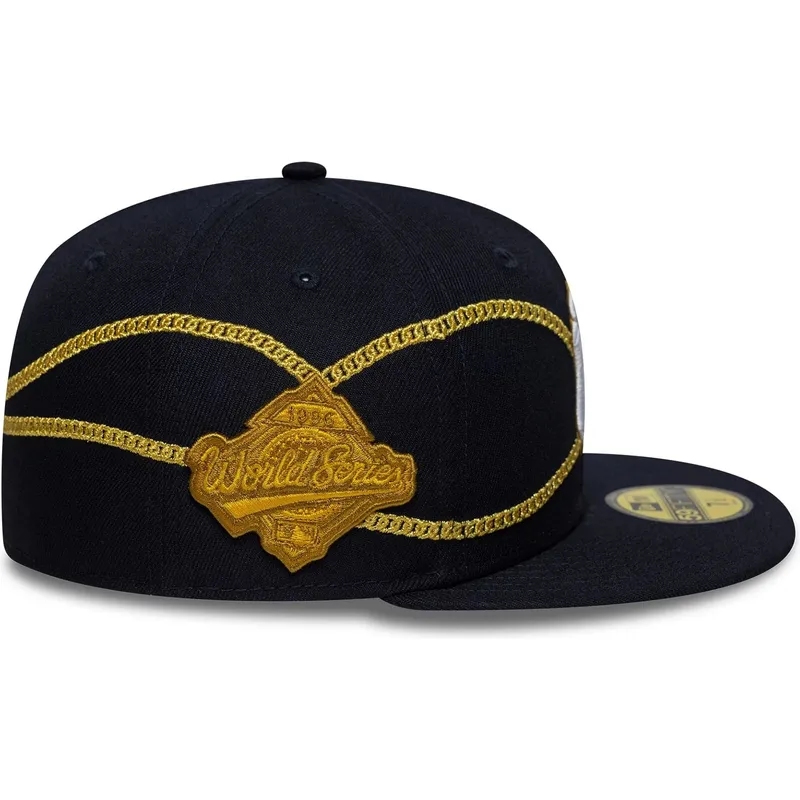 marineblaue-angepasste-59fifty-chain-wrap-flat-cap-der-new-york-yankees-mlb-von-new-era