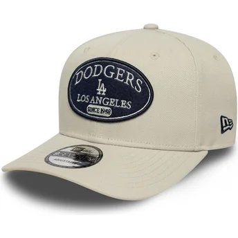 Beige gebogener Snapback 9SEVENTY Stretch Snap Patch Kappe der Los Angeles Dodgers MLB von New Era