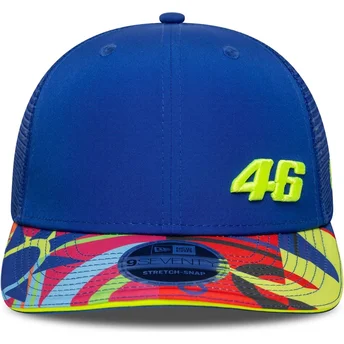 Snapback-blå böjd keps 9SEVENTY Stretch Snap Lifestyle av Valentino Rossi VR46 MotoGP från New Era