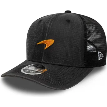 Casquette trucker noire snapback 9FIFTY Washed McLaren Racing Formula 1 New Era