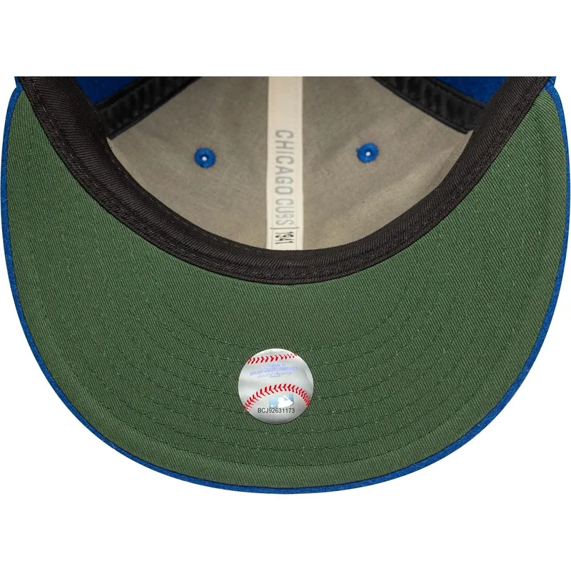 cappello-piatto-blu-regolabile-9fifty-retro-crown-heritage-dei-chicago-cubs-mlb-di-new-era