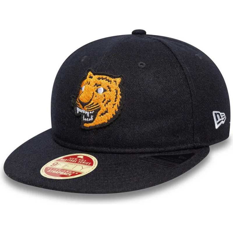marineblaue-verstellbare-flache-kappe-9fifty-retro-crown-heritage-der-detroit-tigers-mlb-von-new-era