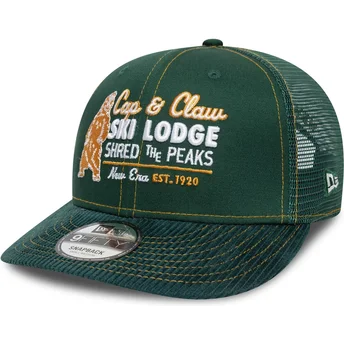 Zielona zakrzywiona czapka snapback 9FIFTY Cord New Era