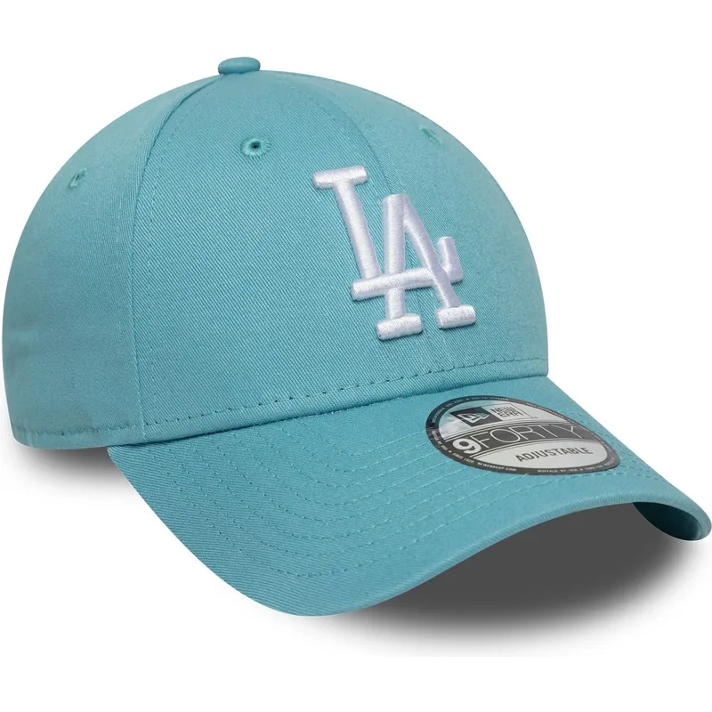 cappellino-curva-azzurro-regolabile-9forty-league-essential-dei-los-angeles-dodgers-mlb-di-new-era