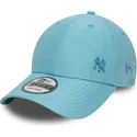 verstellbare-hellblaue-gebogene-kappe-mit-blauem-logo-9forty-tonal-flawless-der-new-york-yankees-mlb-von-new-era