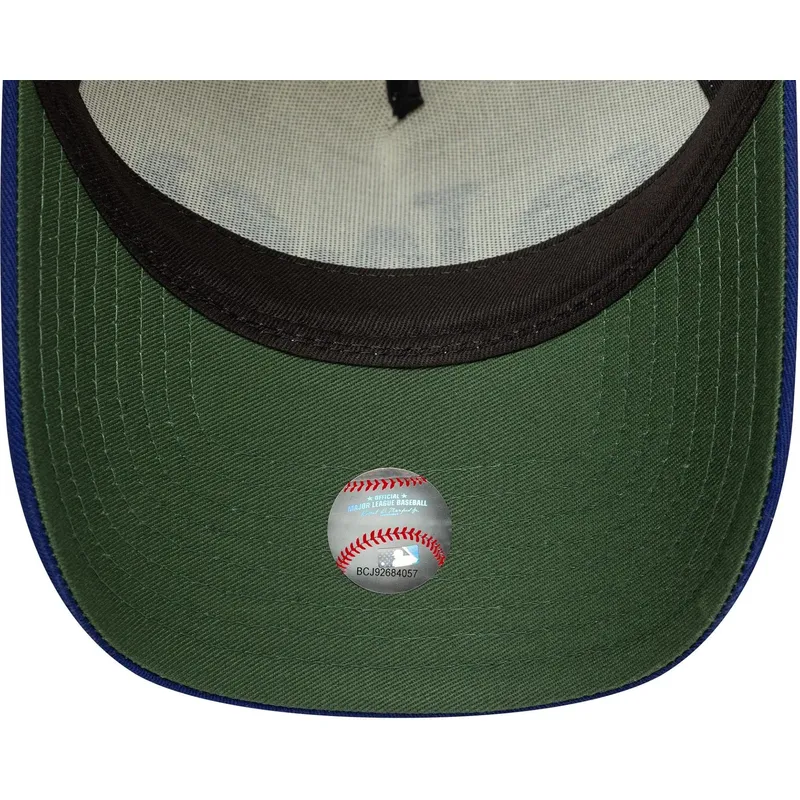 beige-und-blaue-gebogene-snapback-kappe-a-frame-paisley-der-los-angeles-dodgers-mlb-von-new-era