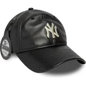 new-era-curved-brim-9twenty-leather-new-york-yankees-mlb-black-adjustable-cap