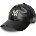 new-era-curved-brim-9twenty-leather-new-york-yankees-mlb-black-adjustable-cap