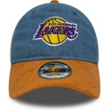 justerbar-bla-och-brun-bojd-keps-9twenty-denim-midi-los-angeles-lakers-nba-fran-new-era