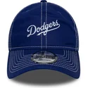 blaue-gebogene-verstellbare-kappe-9twenty-contrast-stitch-der-los-angeles-dodgers-mlb-von-new-era