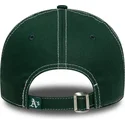 grune-verstellbare-curved-cap-9twenty-contrast-stitch-der-oakland-athletics-mlb-von-new-era