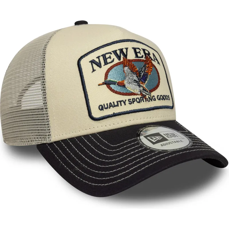 trucker-cap-beige-und-marineblau-a-frame-animal-patch-ente-von-new-era