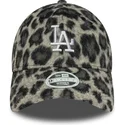 verstellbare-schwarze-damen-cap-9forty-cosy-animal-los-angeles-dodgers-mlb-von-new-era