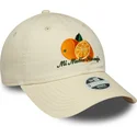 beige-verstellbare-damen-cap-mit-gebogenem-schirm-9twenty-phrase-mi-media-naranja-von-new-era