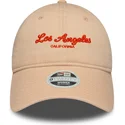 cappellino-rosa-con-visiera-curva-regolabile-da-donna-9twenty-city-di-los-angeles-di-new-era
