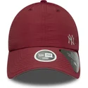 casquette-courbee-grenat-ajustable-pour-femme-open-back-flawless-new-york-yankees-mlb-new-era