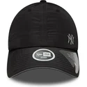 schwarze-gebogene-verstellbare-damenkappe-open-back-flawless-der-new-york-yankees-mlb-von-new-era