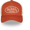 czapka-trucker-pomaranczowo-bezowa-regulowana-lof-b33-od-von-dutch