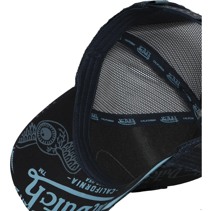 cappellino-trucker-nero-e-blu-cafe06-di-von-dutch