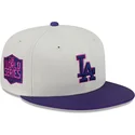 beige-und-violette-anliegende-flat-cap-59fifty-clr-dvlp-der-los-angeles-dodgers-mlb-von-new-era