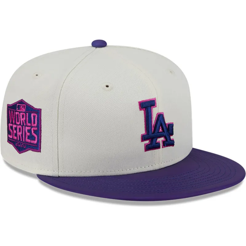 beige-och-violett-flat-keps-59fifty-clr-dvlp-los-angeles-dodgers-mlb-fran-new-era