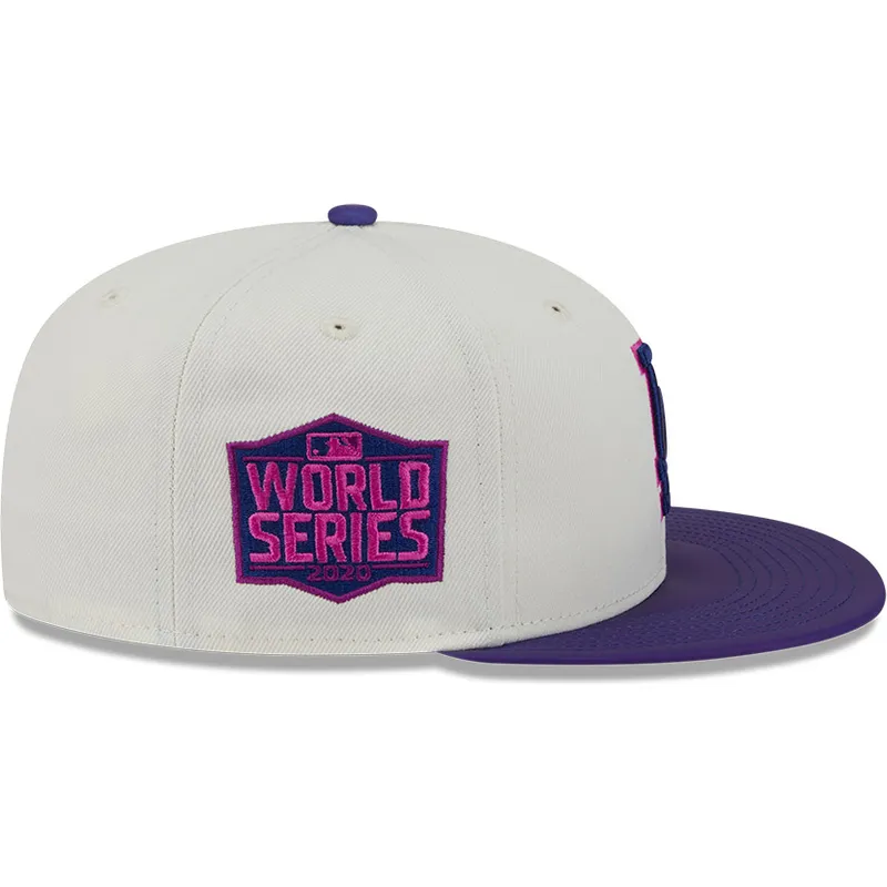 beige-och-violett-flat-keps-59fifty-clr-dvlp-los-angeles-dodgers-mlb-fran-new-era