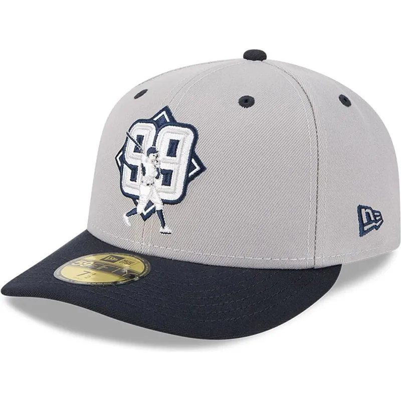graue-und-marineblaue-gebogene-fitted-cap-59fifty-player-aaron-judge-der-new-york-yankees-mlb-von-new-era