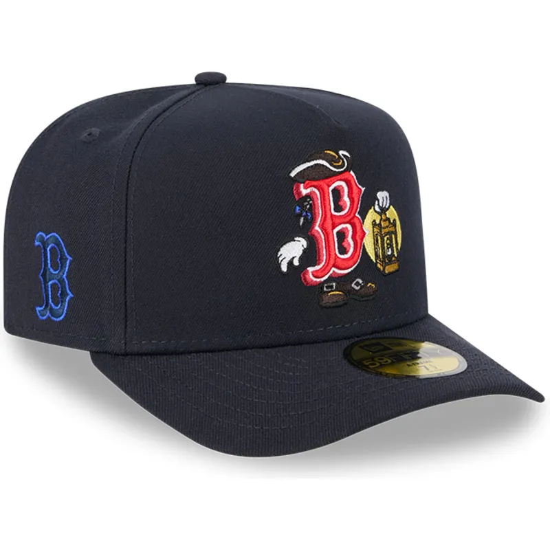 marineblaue-gebogene-verstellbare-59fifty-a-frame-cartoon-kappe-von-boston-red-sox-mlb-von-new-era marineblaue-gebogene-verstellbare-59fifty-a-frame-cartoon-kappe-von-boston-red-sox-mlb-von-new-era