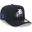 marineblaue-gebogene-verstellbare-59fifty-a-frame-cartoon-kappe-von-detroit-tigers-mlb-von-new-era