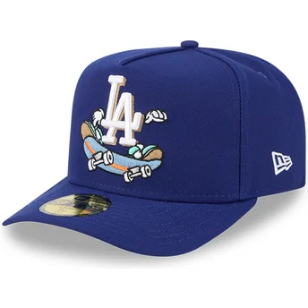Niebieska zakrzywiona czapka 59FIFTY A Frame Cartoon Los Angeles Dodgers MLB od New Era