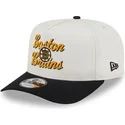 cappellino-snapback-beige-e-nero-9fifty-a-frame-chainstitch-dei-boston-bruins-nhl-di-new-era