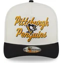 pittsburgh-penguins-nhl-new-era-beige-och-svart-snapback-9fifty-a-frame-chainstitch-bojd-keps
