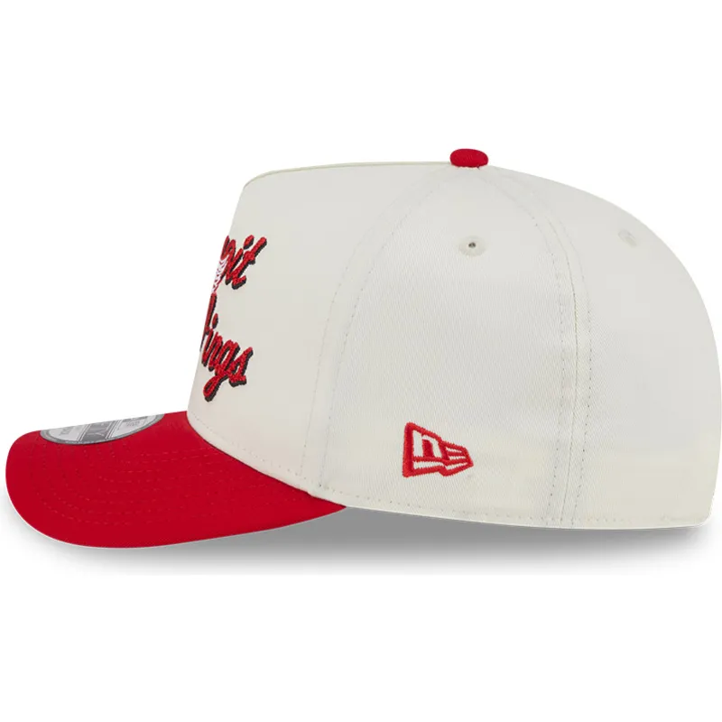 beige-och-rod-bojd-keps-snapback-9fifty-a-frame-chainstitch-detroit-red-wings-nhl-fran-new-era